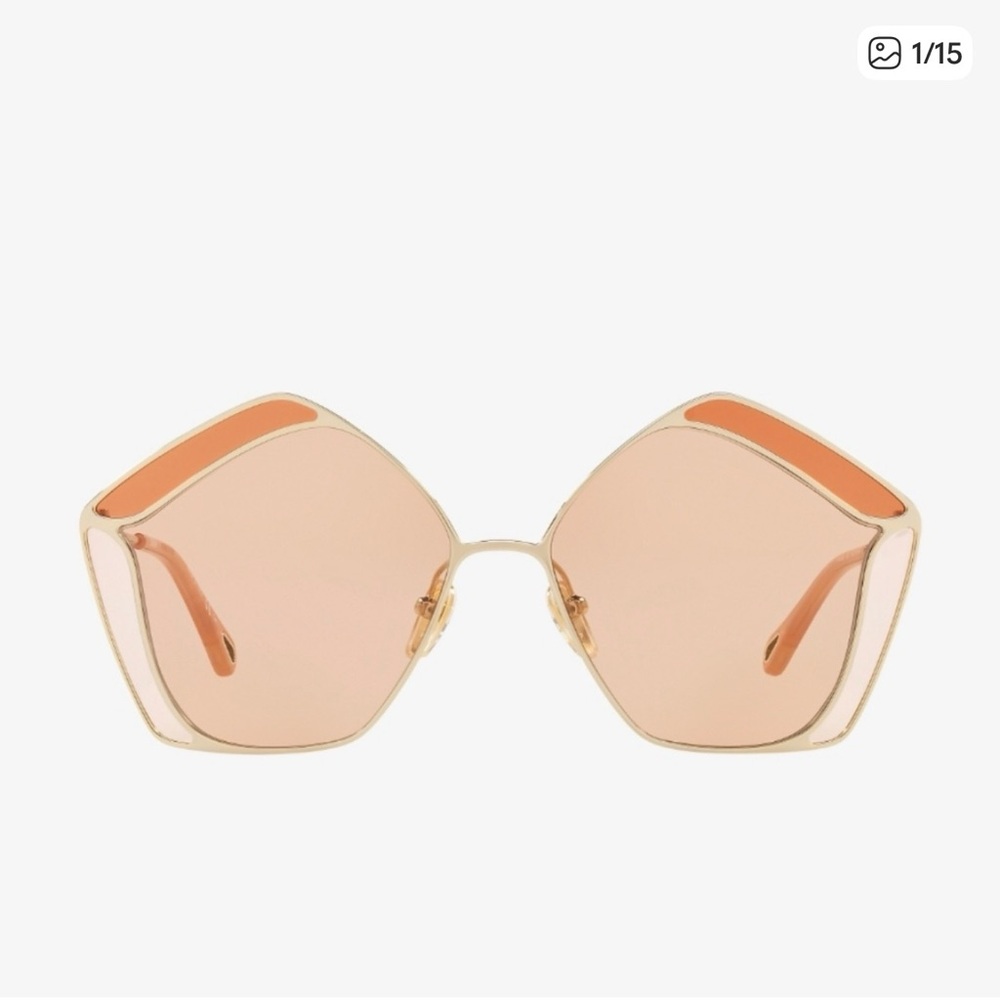 Full Inclusion Elegant Chloe  Gold and Peach Sunglasses